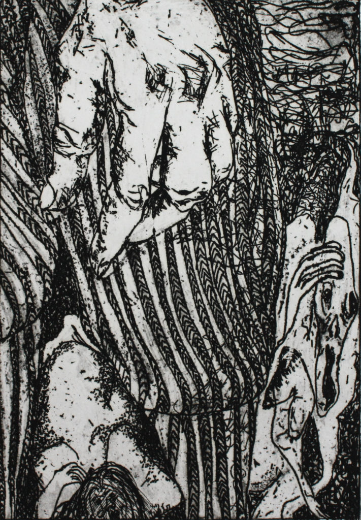 Etching
18.5 x 13 cm
Printed by Anne McMaster
100 x 100 Portfolio, 1988